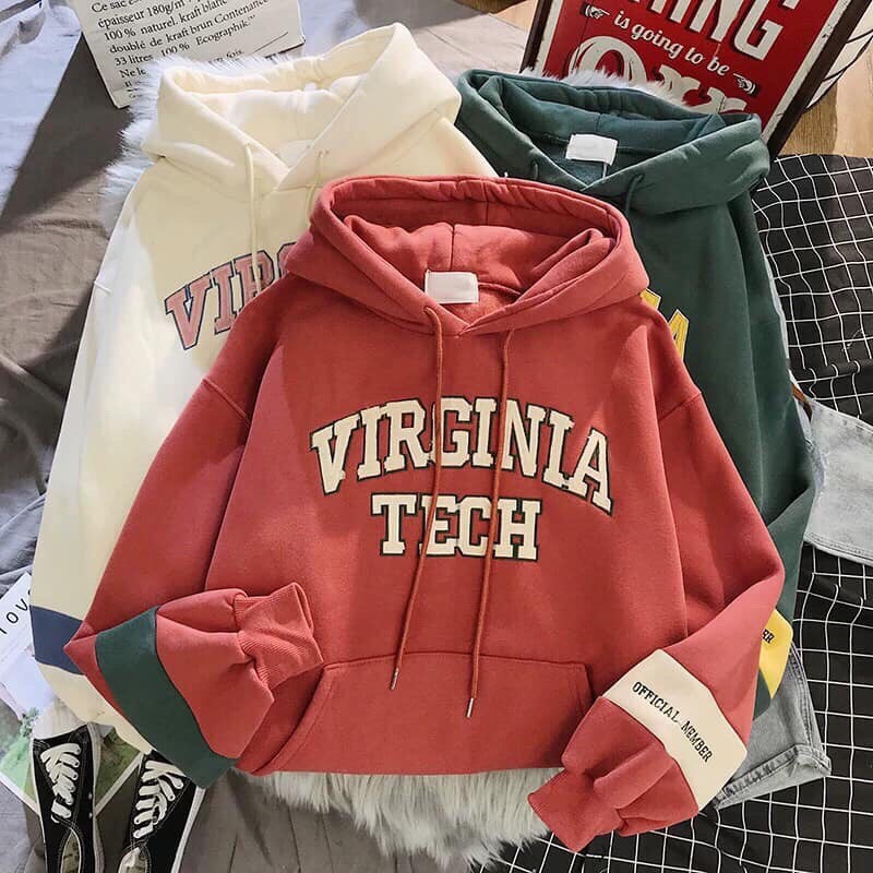 [FREESHIP_50K] Áo Hoodie In CHữ Nổi VIRGINIA William - DS46