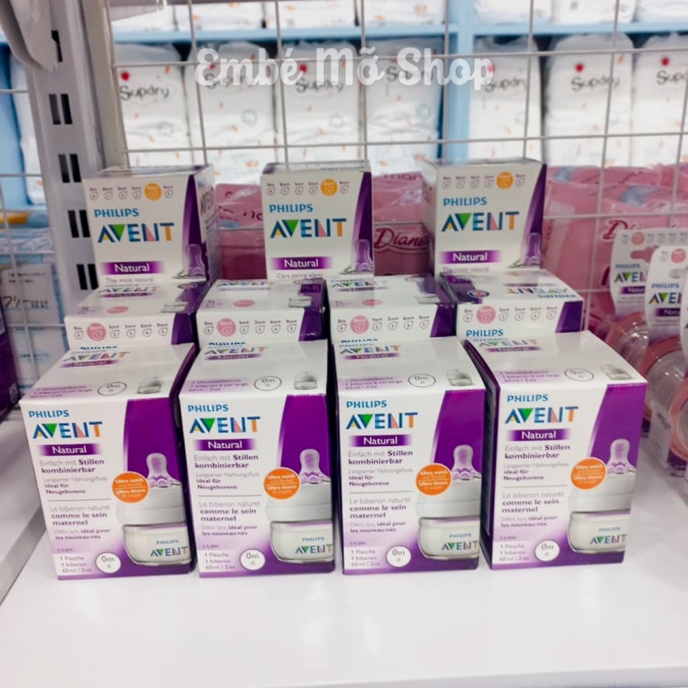 Bình Sữa PHILIPS AVENT NATURAL 60ML/125ML/330ML Hàng Chính Hãng - Embé Mỡ