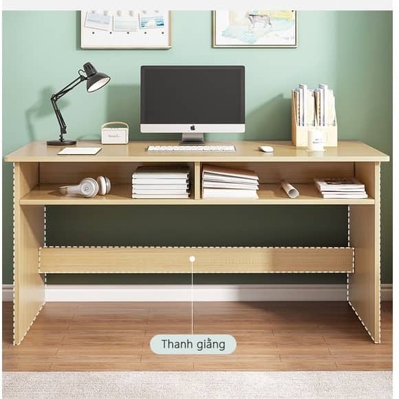 Bàn học, bàn làm việc máy tính có kệ sách và 2 ngăn kéo để đồ chính hãng IGA- GP178.31/ GP179.03