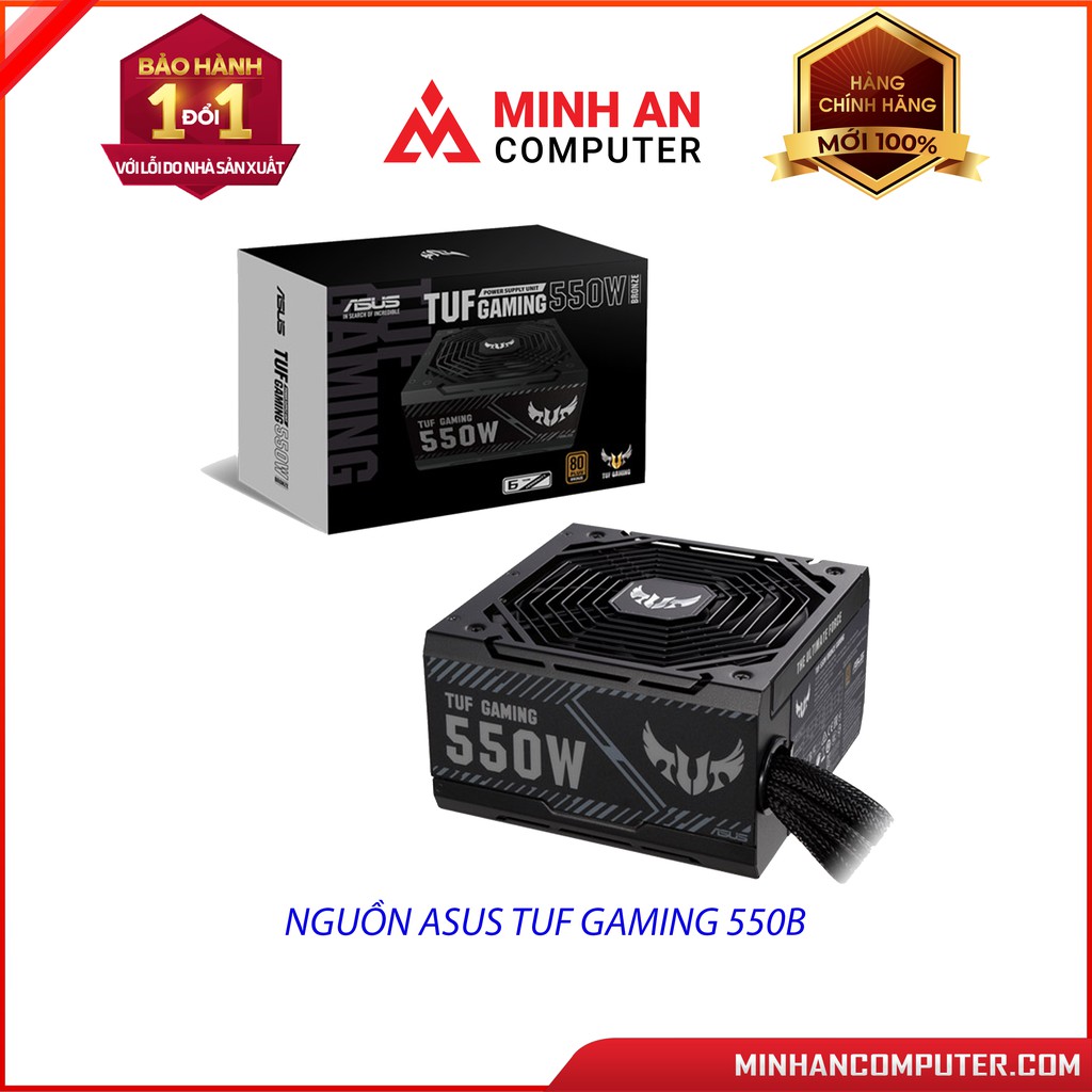 Nguồn máy tính Asus TUF GAMING 550B 80 Plus Bronze Hàng chính hãng