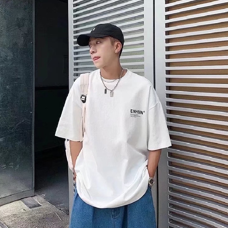 Áo Thun Tay Ngắn Cổ Tròn In Chữ Thời Trang Dành Cho Nam