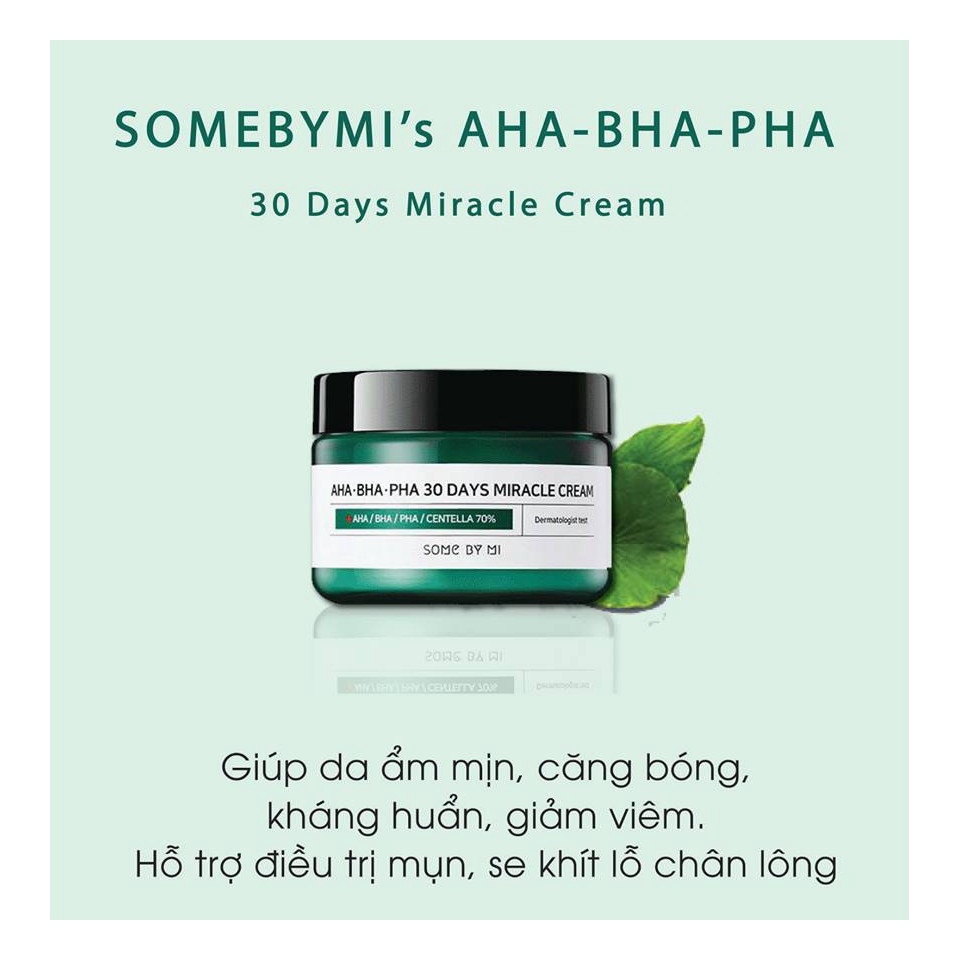 Combo Giảm Mụn &quot;Thần Kỳ&quot; SOME BY MI AHA-BHA-PHA 30 Days Miracle ( TONER + SERUM + CREAM)