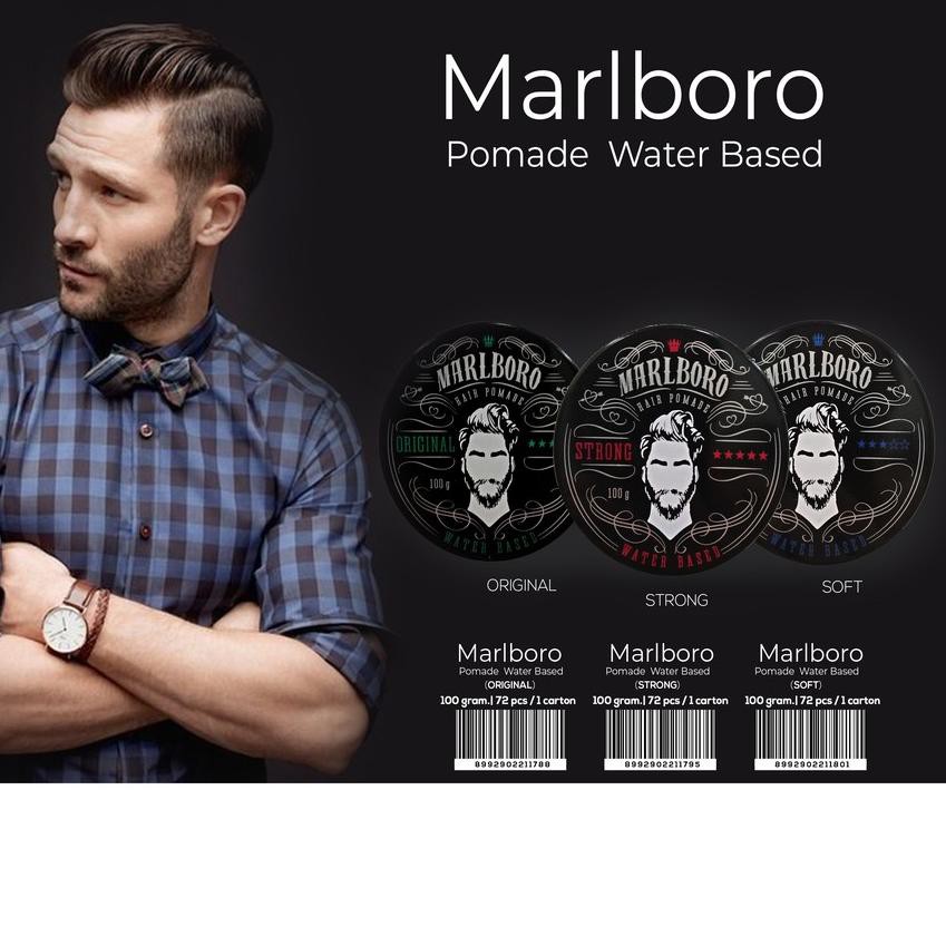 Pomade Waterbased Marlboro - Mềm 100g Grams