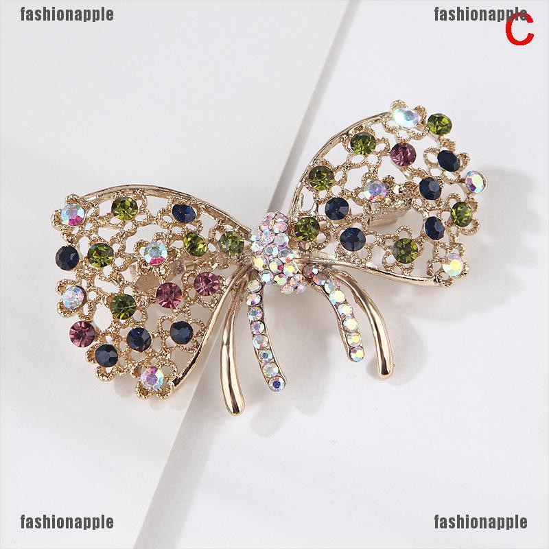 Ghim Cài Áo Hình Vòng Hoa Đính Đá Nhiều Màu Thời Trang