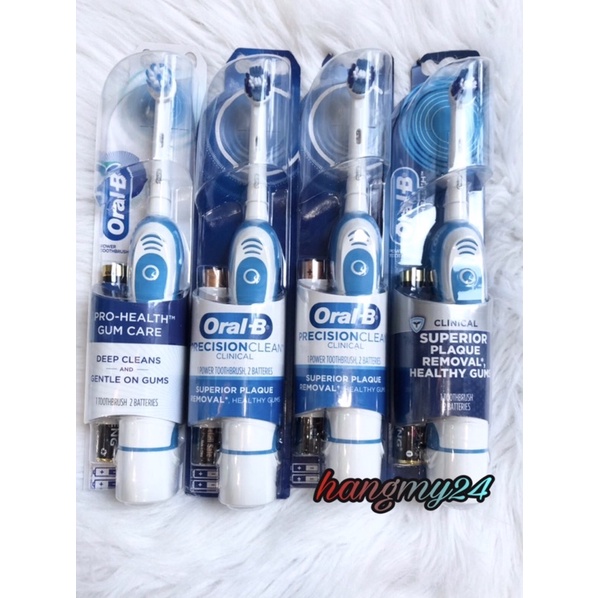 Bàn chải pin cao cấp Oral-B Pro-Health Clinical Superior Plaque ( Có thể thay đầu) - Precision Clean