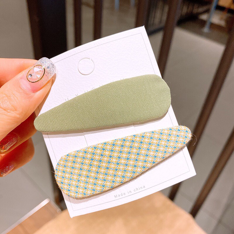 Set 2 Kẹp Tóc Vải Nơ Hoa Cho Bé Xinh Xắn Phong Cách Hàn Quốc Dobi KT2