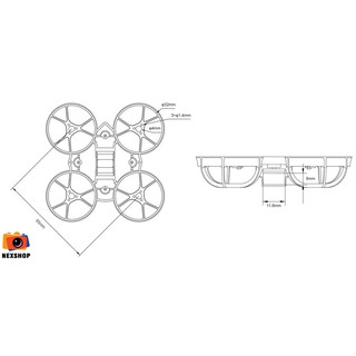 K0hung BetaFPV Meteor65 Micro Brushless Whoop cho máy bay điều khiển | Màu cam