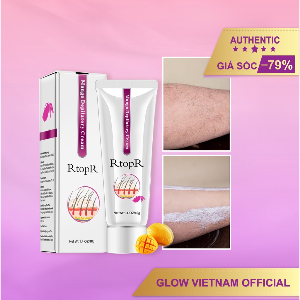 Kem tẩy lông hiệu quả sạch sâu chiết xuất xoài RtopR dành cho cả nam và nữ 40g- Glow Vietnam