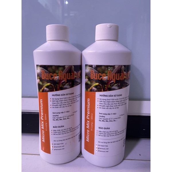 phân nước cây thuỷ sinh #BuceAquarist Micro Mix Premium 500ml
