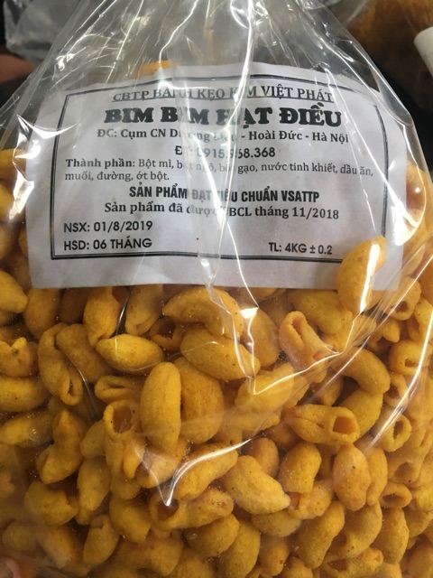 500g bim snack hạt điều