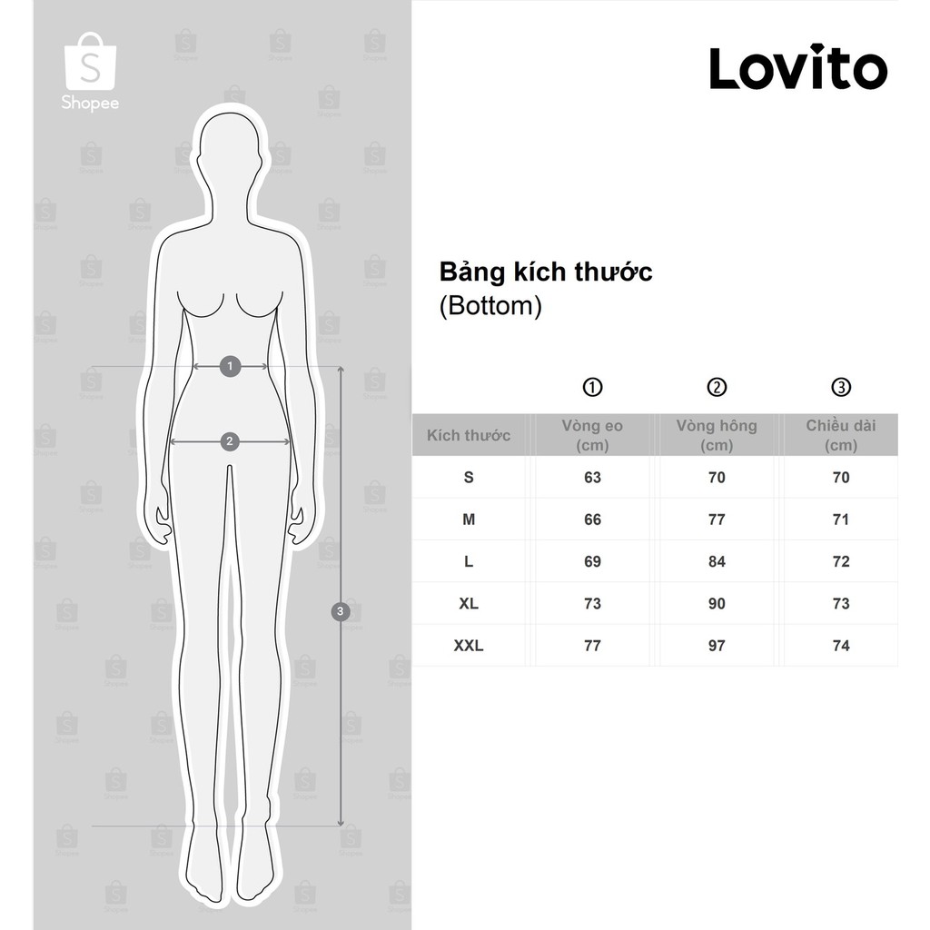 Quần thể thao Lovito lưng cao dùng tập yoga thời trang L02106 (Black/Gray)