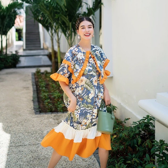 Đầm Boho phong cách VINTAGE  hàng có sãn