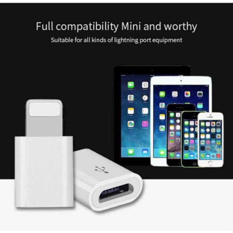 Cổng Chuyển MicroUSB Sang Lightning cho iPhone X/8/7/6 iPad Air Mini iPod