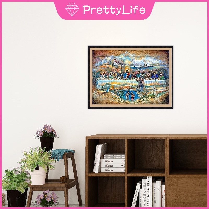 Bộ Tranh Đính Đá 5D Tự Làm Hình Chúa Jesus 40 * 30cm