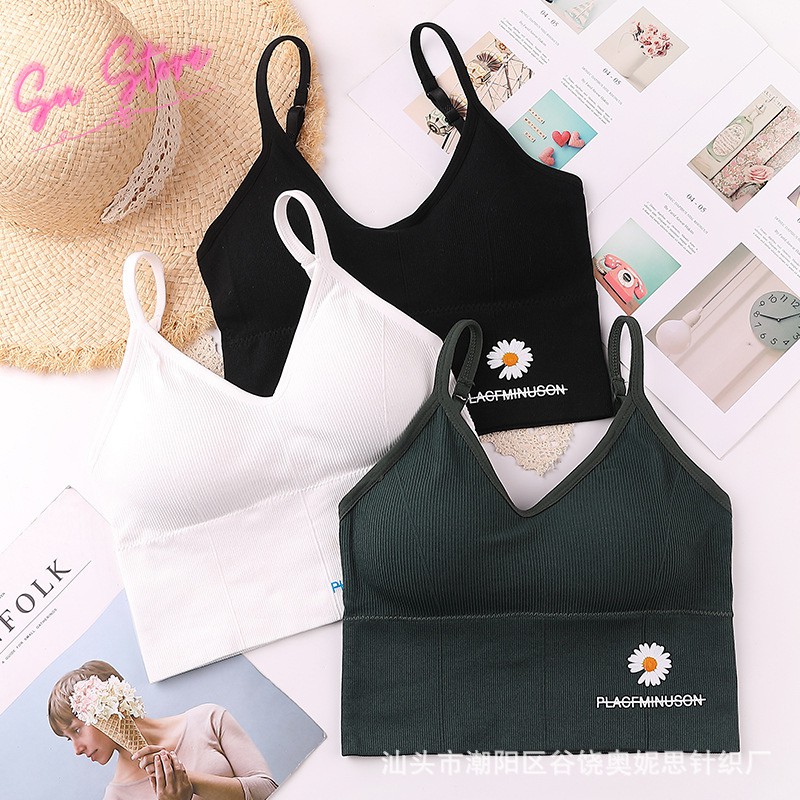 Áo Tập Gym Nữ Khoét Lưng Cotton Nâng Ngực, Áo Bra Thể Thao Tập Yoga 2 Dây - F006