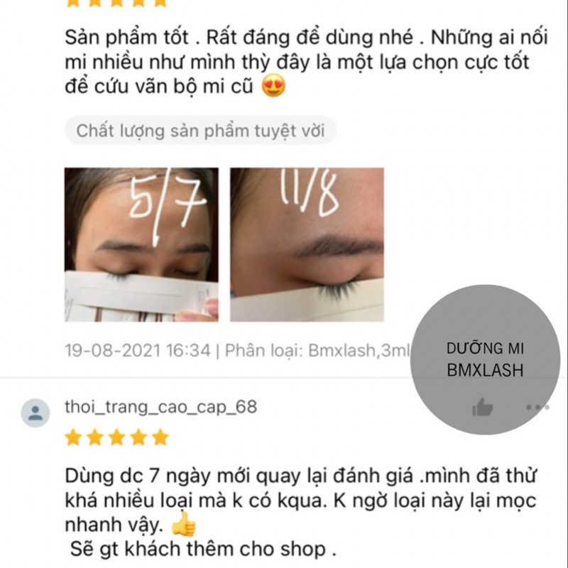 Serum Dưỡng Dài Mi ,Lông Mày Hiệu Quả Sau 7-10 Ngày sử Dụng .K Cay Mắt , K Khó Chịu