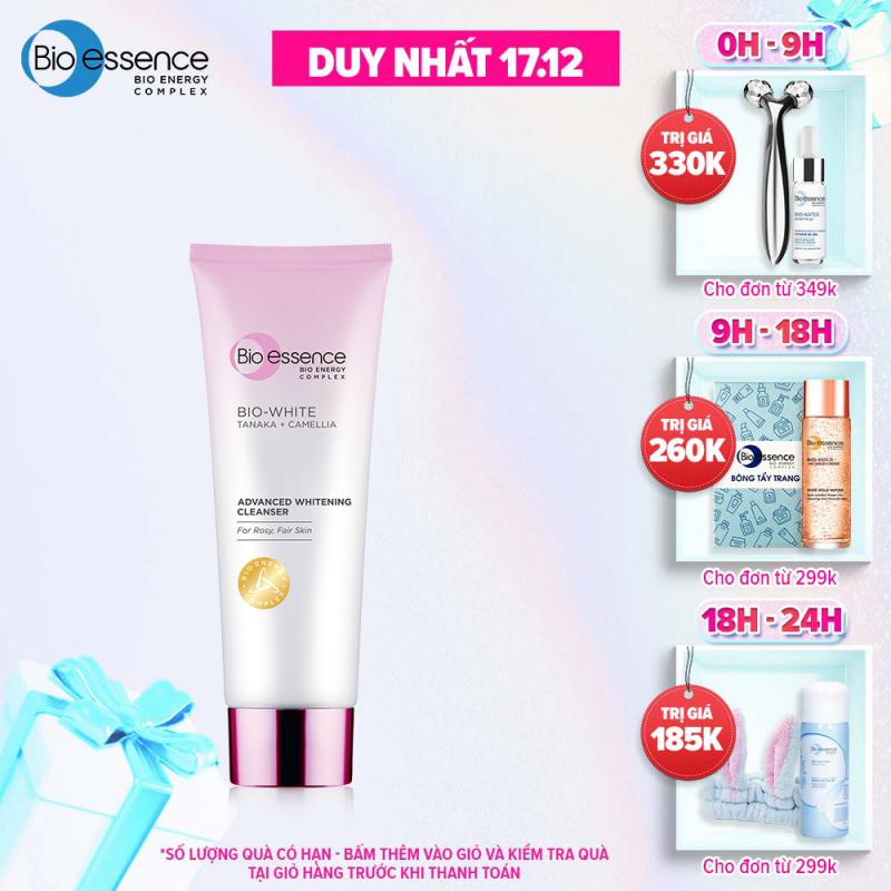 Sữa rửa mặt BioEssence BioWhite Advanced Whitening Cleanser chiết xuất Tanaka&Camellia 100g