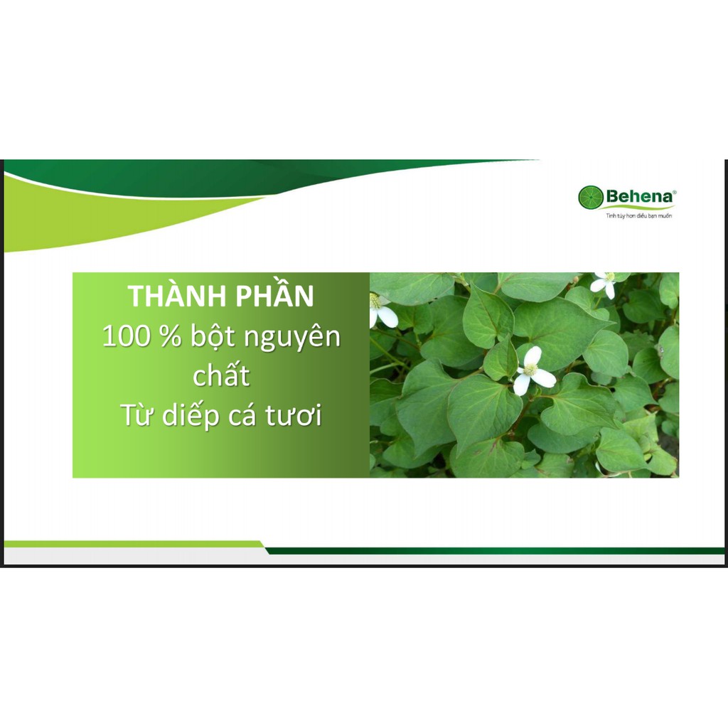 Bột diếp cá Behena sấy lạnh nguyên chất 100% - Hộp 50g - Bột rau củ Organic mờ thâm hết mụn sáng da, đánh tan bệnh trĩ | BigBuy360 - bigbuy360.vn