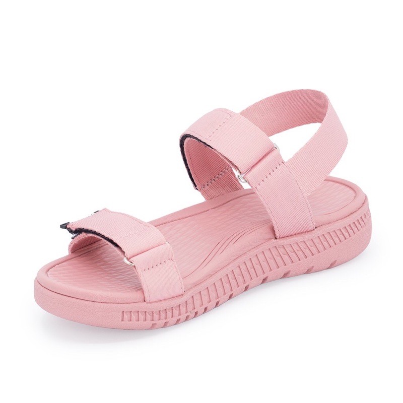 [Mã FASHIONT4WA2 giảm 10k đơn từ 50k] Giày Sandal Nữ Quai Ngang Cao Cấp Công Nghệ Từ Nhật Full Hồng Facota SDN05