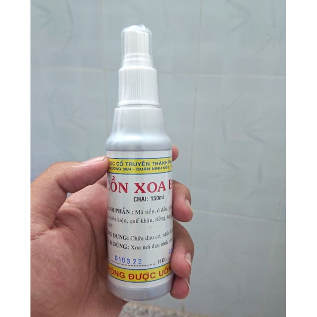 GIẢM ĐAU MỎI CƠ, ĐAU NHỨC KHỚP, BONG GÂN, TRẬT KHỚP CHAI 150ML DẠNG XỊT KHÔNG HỘP