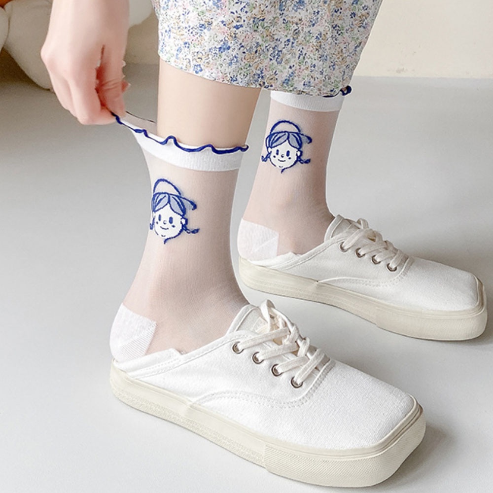 1 Đôi Vớ Ren Mỏng Phong Cách Lolita Nhật Bản Thời Trang Mùa Hè Cho Nữ