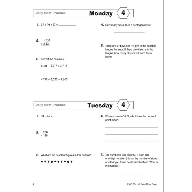 Daily Math Practice - 6c