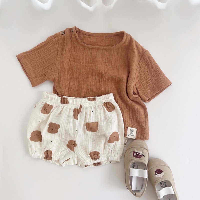 Quần đùi quần boom cho bé trai bé gái P'ti chou ( Gum Pumpkin Pant )