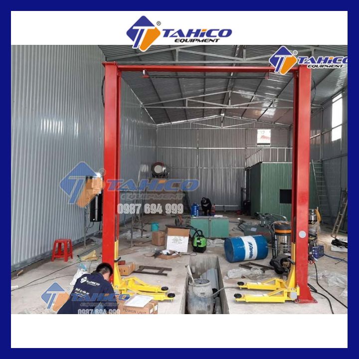 Cầu nâng 2 trụ cáp trên VTLR 4010, cáp dưới VTLB 4000 - bảo hành 1 năm- Tahico