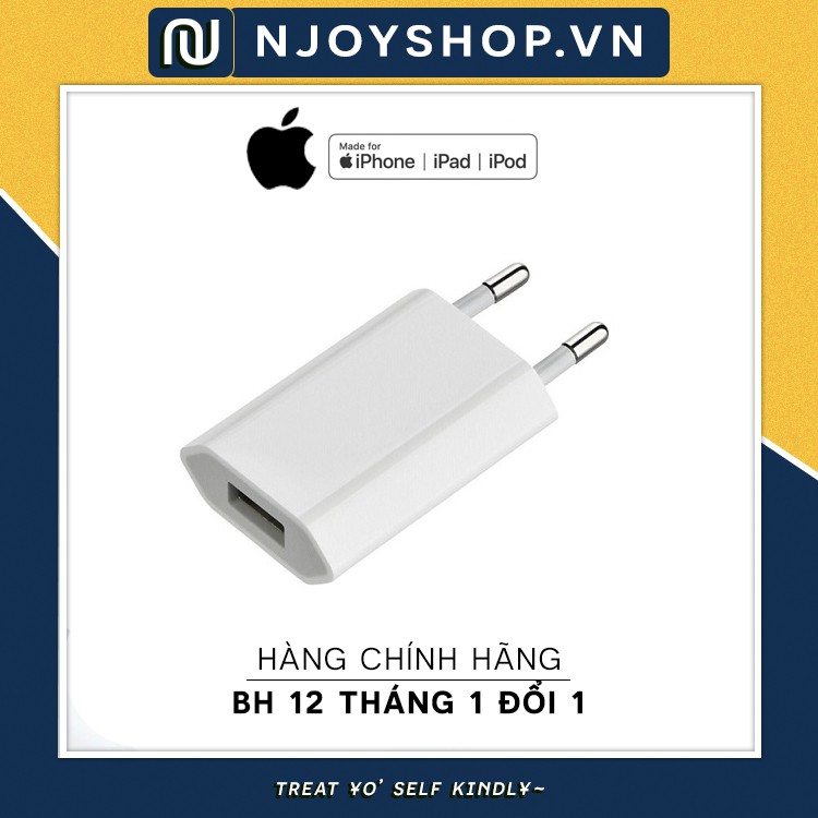 CỦ SẠC IPHONE CHÍNH HÃNG CHÂN TRÒN PHIÊN BẢN THỊ TRƯỜNG VIETNAM CHÍNH HÃNG BẢO HÀNH 12 THÁNG 1 ĐỔI 1