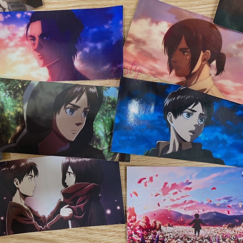 Set sticker ATTACK ON TITAN movie scene size - Hình dán AOT Sticker Shingeki no Kyojin photofilm filmstrip Mikasa Eren