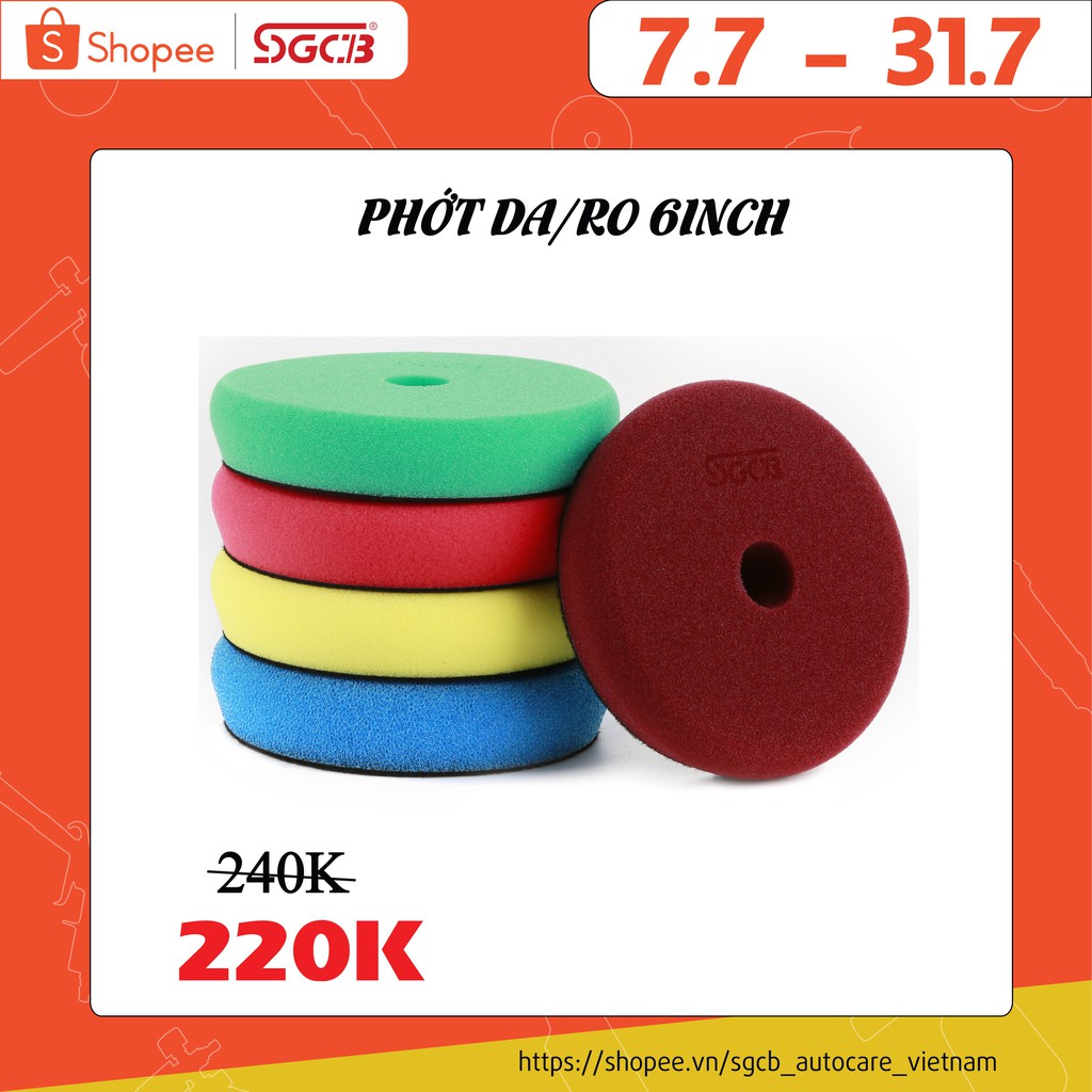 Phớt Đánh Bóng Xe Ô Tô Mô Tô Đồng Tâm Và Lệch Tâm SGCB 6 INCH SGGA096