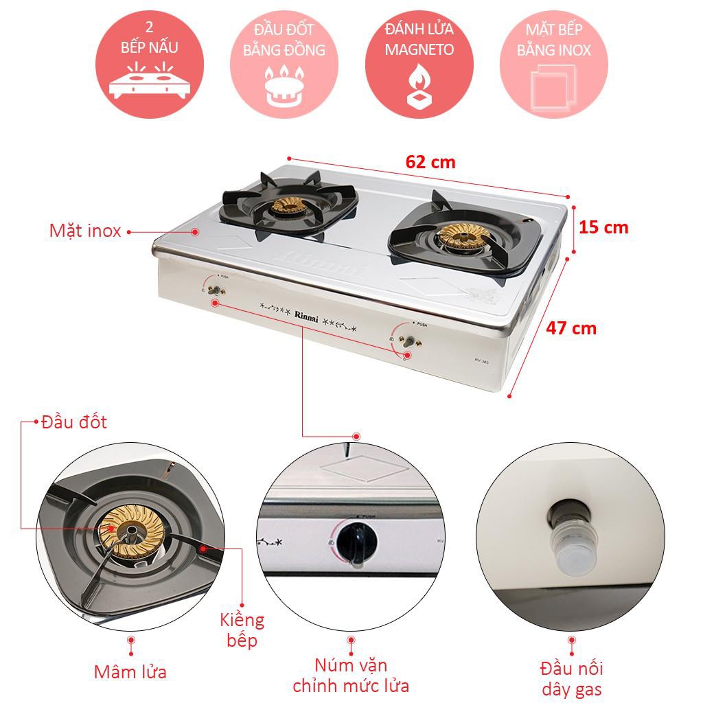Bếp gas đôi Rinnai RV-365SW