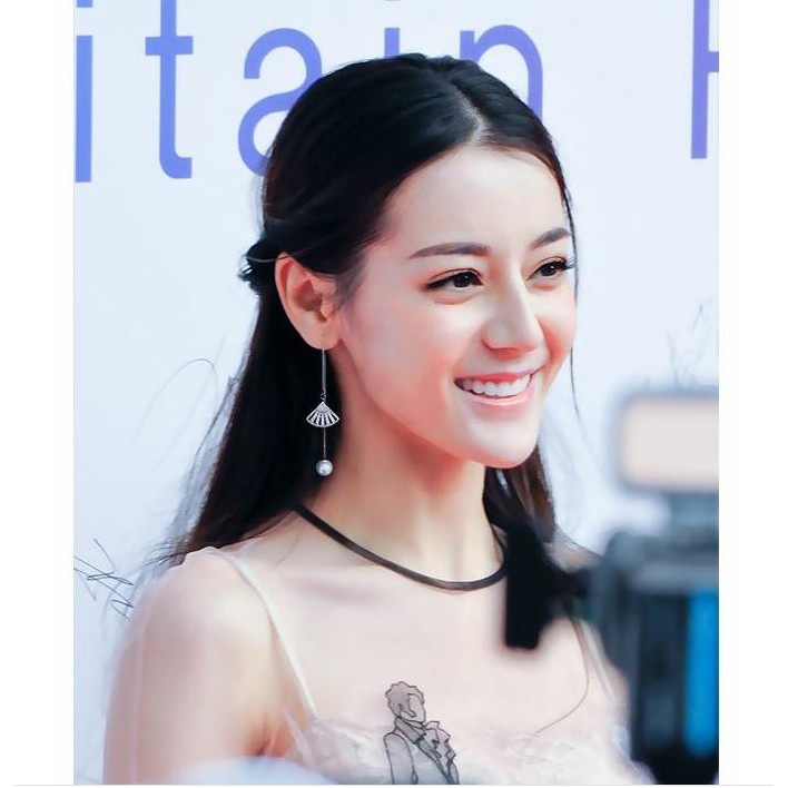 Hoa tai 2 đầu hình quạt bạc Ý S925 HT98