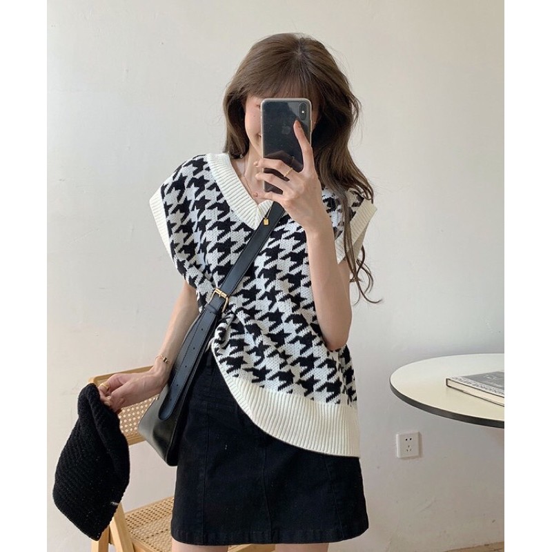 [Order taobao] Áo gile len ngựa vằn ulzzang kèm ảnh thật có sẳn | BigBuy360 - bigbuy360.vn
