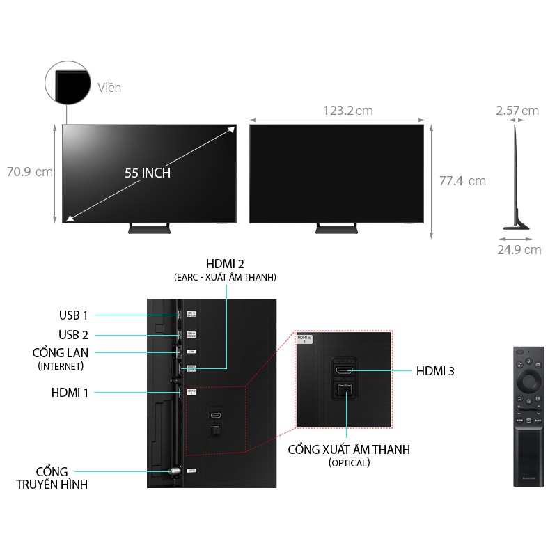 QLED Tivi 4K Samsung 55 inch Smart 55Q60A Mới 2021 | BigBuy360 - bigbuy360.vn