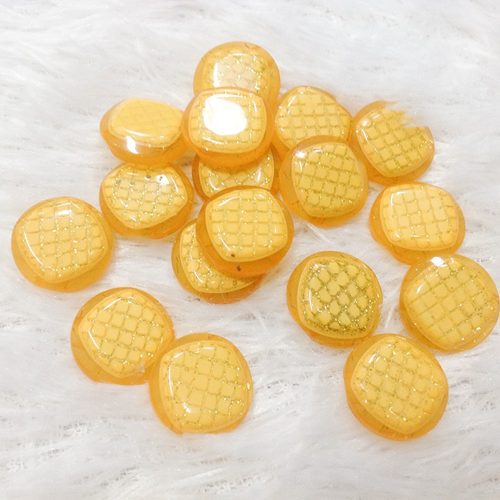 Nút áo 1.5cm nhiều màu cúc in hoa văn họa tiết ca rô dễ thương