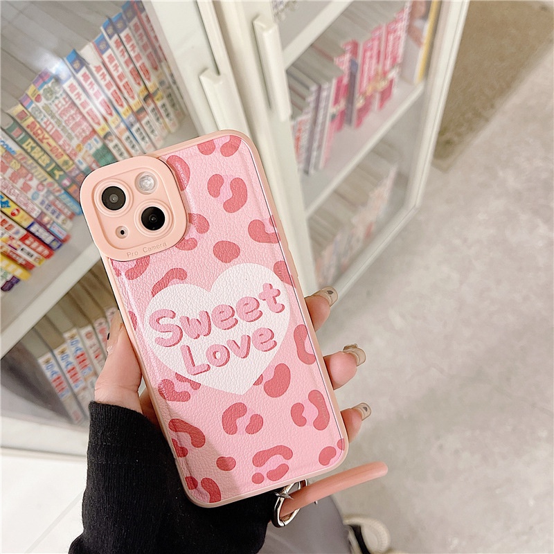 Ốp lưng iphone Ốp Điện Thoại Da In Họa Tiết Da Báo Cho iphone 13Pro 14pro 11 xsmax 7 8 Dinuo case