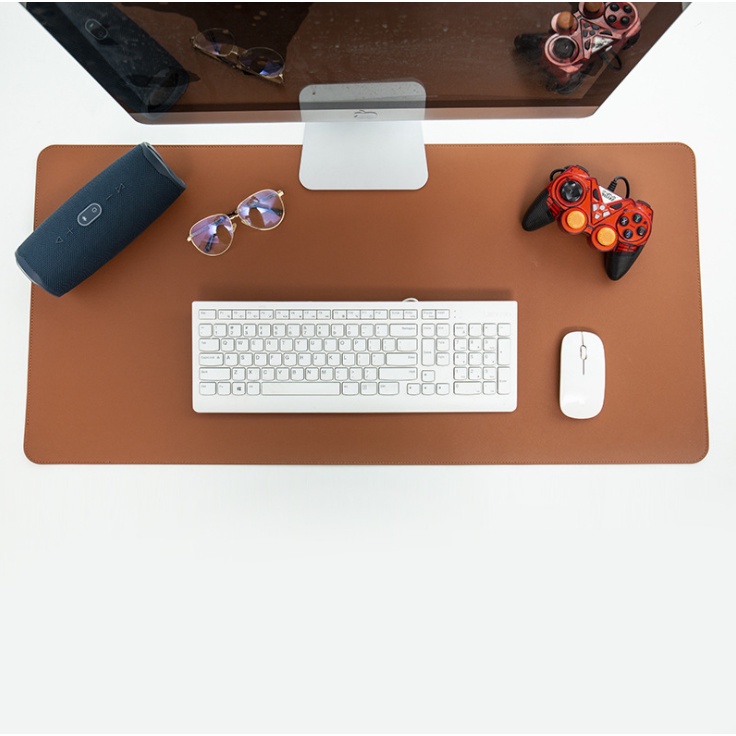 Thảm Da Trải Bàn Làm Việc DeskPad Da Size Lớn Kiêm Miếng Lót Chuột Máy Tính Cỡ Lớn Chống Nước Cao Cấp