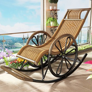 Ghế bập bênh tre tựa lưng gấp nghỉ trưa ngủ ban công nhà người lớn lười biếng thư giãn già dễ dàng [đăng ngày 1 th