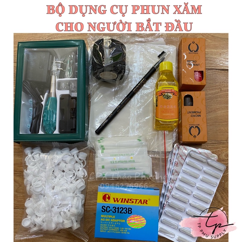 BỘ DỤNG CỤ PHUN XĂM CƠ BẢN