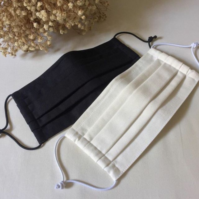 KHẨU TRANG VẢI LINEN XẾP LY 3LỚP | BigBuy360 - bigbuy360.vn