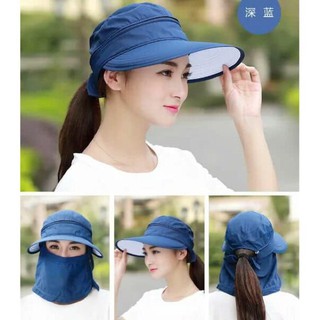 Mũ chống nắng kèm khẩu trang.