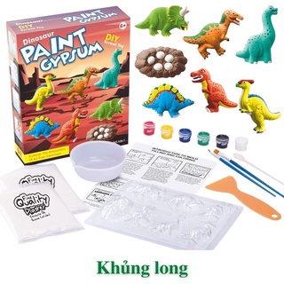 Bộ đồ chơi trẻ em đắp tượng khủng long tô màu