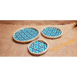 Bộ 3 mẹt tre hoa thị size 15.20.25cm