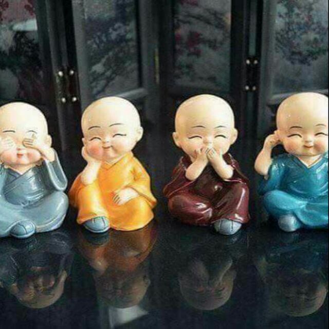 Set 4 tượng Phật "không nghe, không nói, không nhìn, không làm điều xấu "