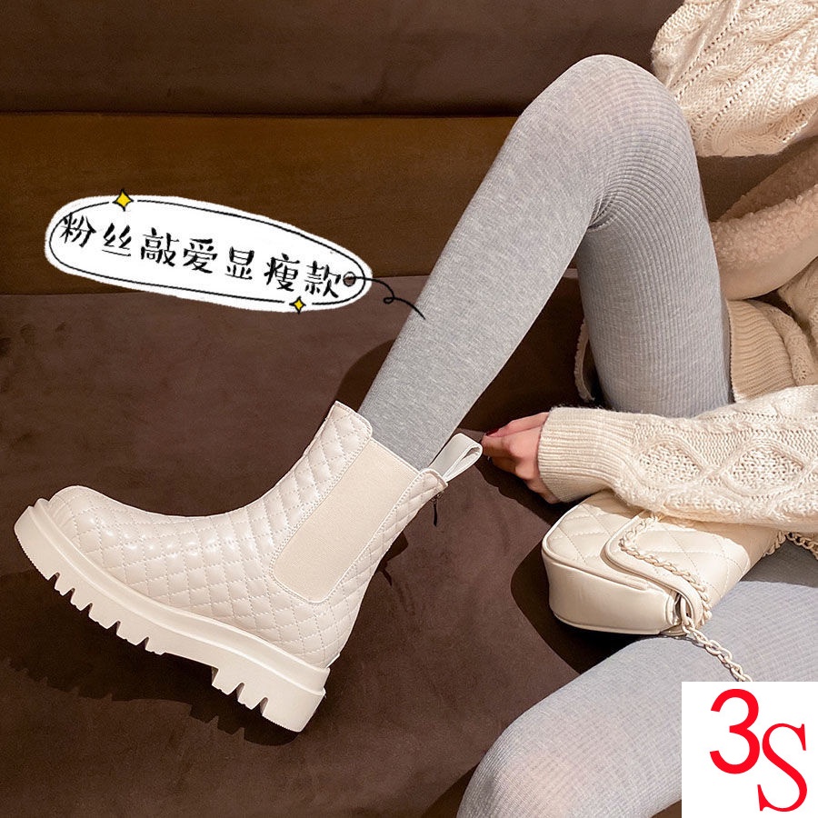 Giày Bốt Martin Đi Tuyết Dày Dặn Chống Trượt Lót Lông Cotton Cỡ Lớn Thời Trang Mùa Đông Cho Nữ