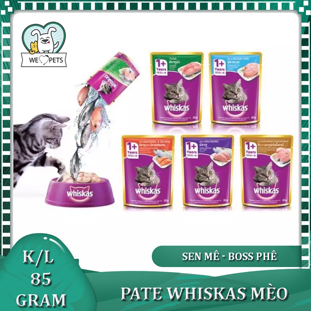 Pate Whiskas gói 85g - Pate cho mèo - Lida Pet Shop