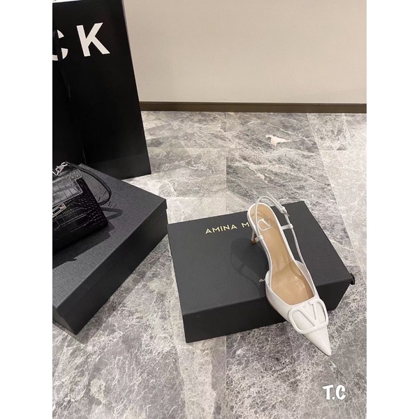 Sandal cao gót V quai mảnh fullbox