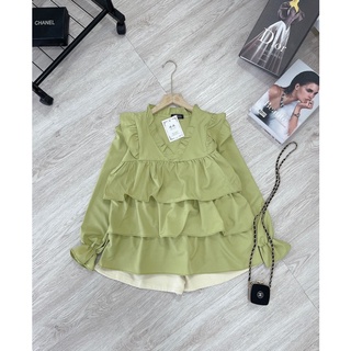 [HÀNG CÓ SẴN] SET ÁO BABYDOLL TẦNG + QUẦN LỤA