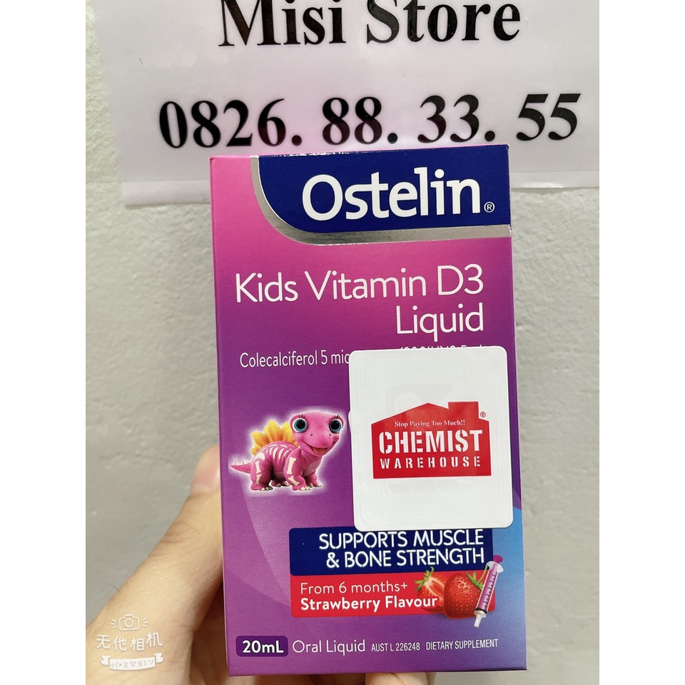 Vitamin D3 Ostelin dạng nước 20ml, bổ sung Vitamin D3 cho trẻ